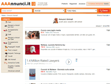 Tablet Screenshot of animali.aaannunci.it